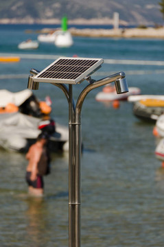 太陽能；熱水淋浴在海邊6