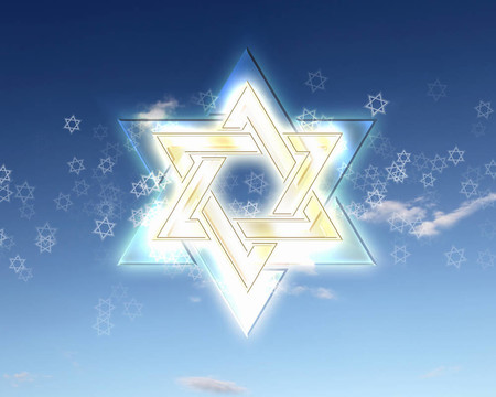 戴維之星在藍天