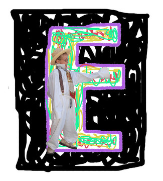 字母E。