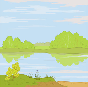 景觀(guān)。林河