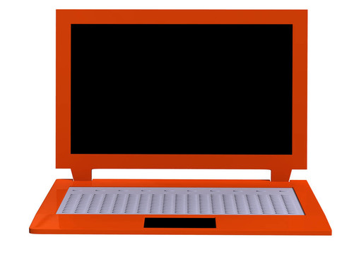 沒有辦公設(shè)備白baground llaptop