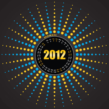 日歷2012。.
