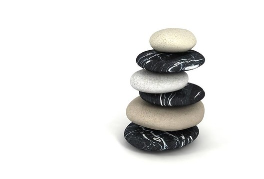 3d石金字塔在白色背景