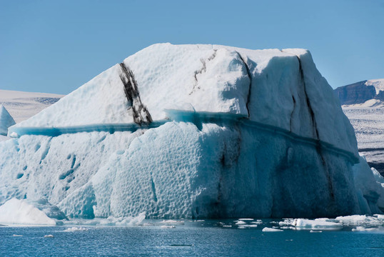 在冰島jokulsarlon湖