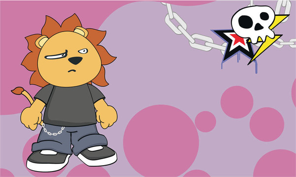 獅子孩子的卡通background9