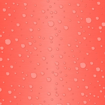 水滴在明亮的紅色漸變背景