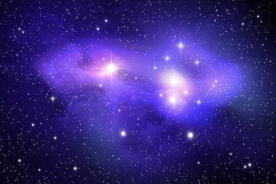 多彩的空間星云