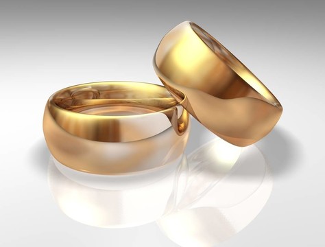 兩個結(jié)婚戒指