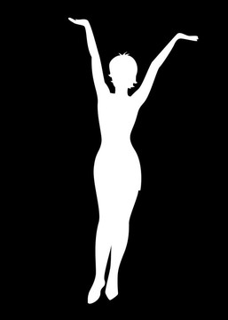 女人剪影