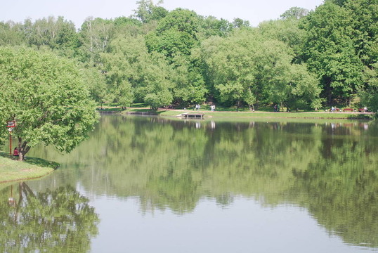 莫斯科春季夏季城市公園