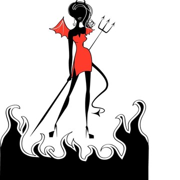 白色的女人，萬圣節(jié)的黑色剪影圖片