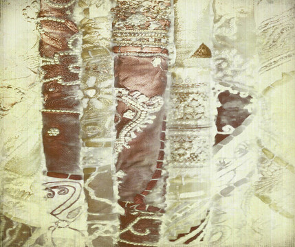 青銅和黃金絲綢背景