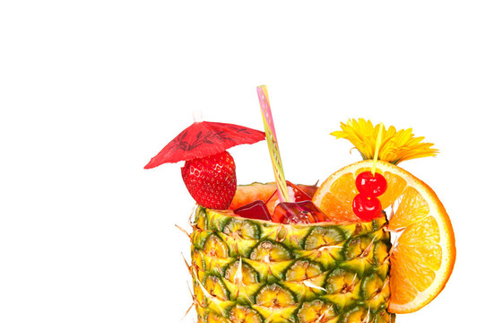 孤立的熱帶飲料