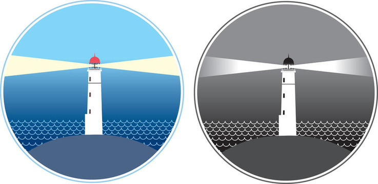 對(duì)lighhouse海風(fēng)景符號(hào)