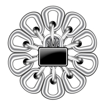 金屬鏈與鎖插圖