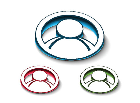 3D光澤的用戶網(wǎng)絡(luò)圖標(biāo)