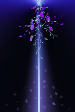摘要背景的花和葉子