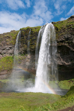 在冰島seijalandfoss瀑布