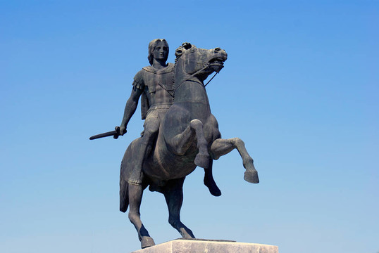 塞薩洛尼基市的Alexander the Great雕像