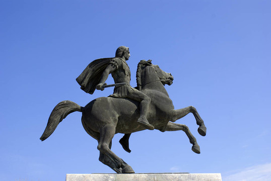 塞薩洛尼基市的Alexander the Great雕像