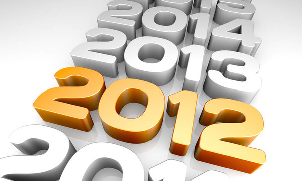 新年2012。三維渲染概念。