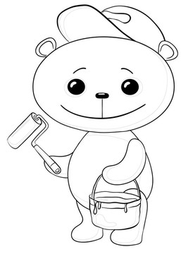 泰迪熊畫家；輪廓