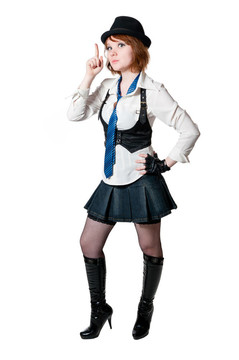 打扮成流氓的漂亮女孩
