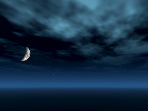 新月夜空