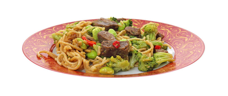 面條牛肉蔬菜飯