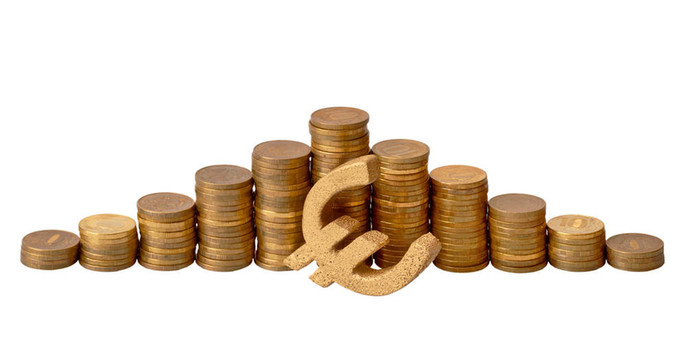帶歐元標(biāo)志的金幣