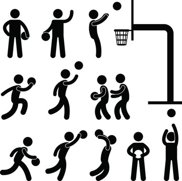 籃球運(yùn)動(dòng)員人物圖標(biāo)
