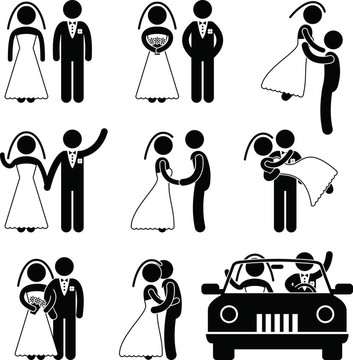 婚禮新郎新娘結(jié)婚