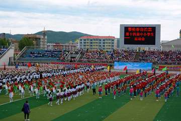 中學(xué)生運(yùn)動(dòng)會(huì)團(tuán)體操表演