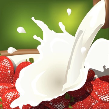 牛奶和草莓