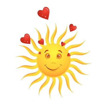 快樂的太陽與心