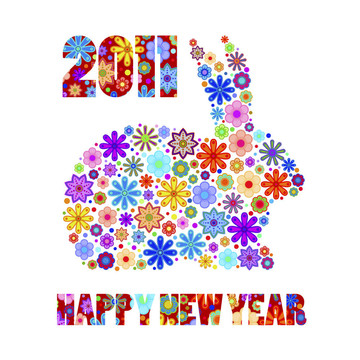 2011年春節(jié)兔兔與Flowers Motif