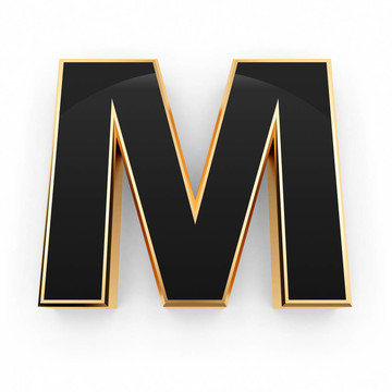 金屬字母M