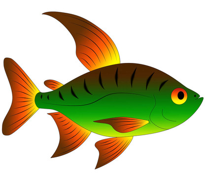 五顏六色的玩具魚