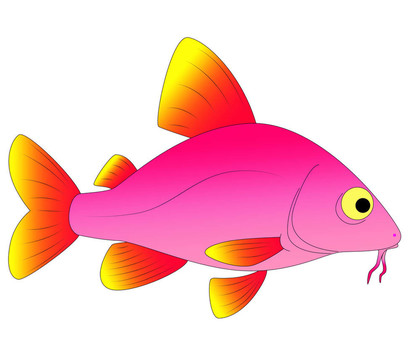 五顏六色的玩具魚