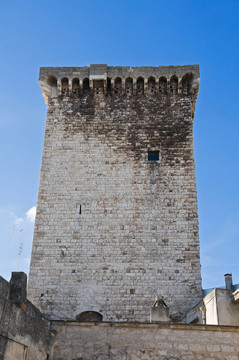 Norman Tower。魯?shù)倮麃喼Z。Apulia。