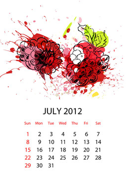 日歷與水果2012