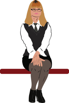 金發(fā)女郎戴領(lǐng)帶