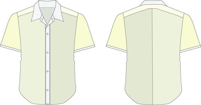 領(lǐng)襯衫藍色黃色色調(diào)