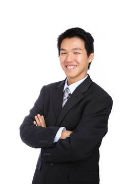 年輕商人帶著自信的微笑