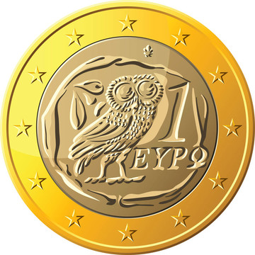 希臘貨幣金幣一歐元特色貓頭鷹