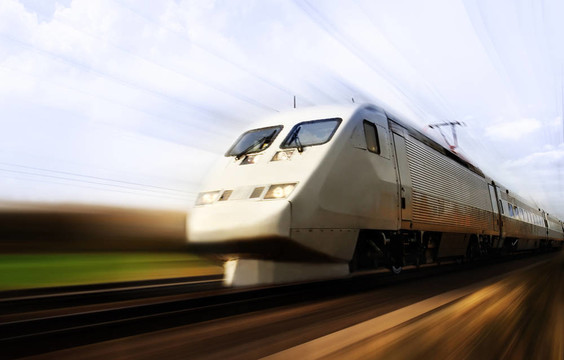 具有運動模糊的快速列車
