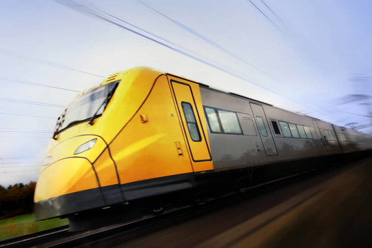 具有運動模糊的快速列車