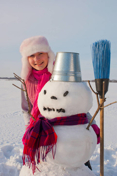少女雪人