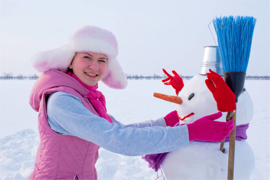 少女雪人