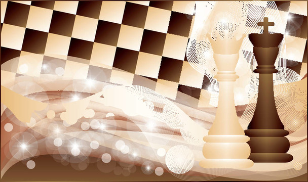 棋旗；插畫